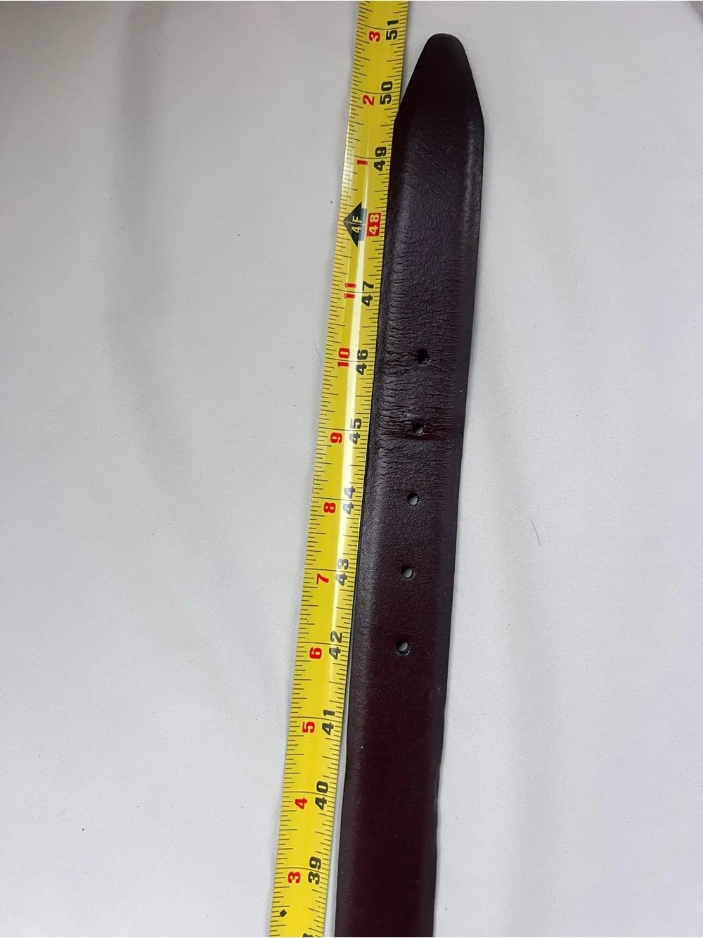 Johnston & Murphy Brown Leather Dress Belt 44 Silver Buckle USA MADE Classic BBQ